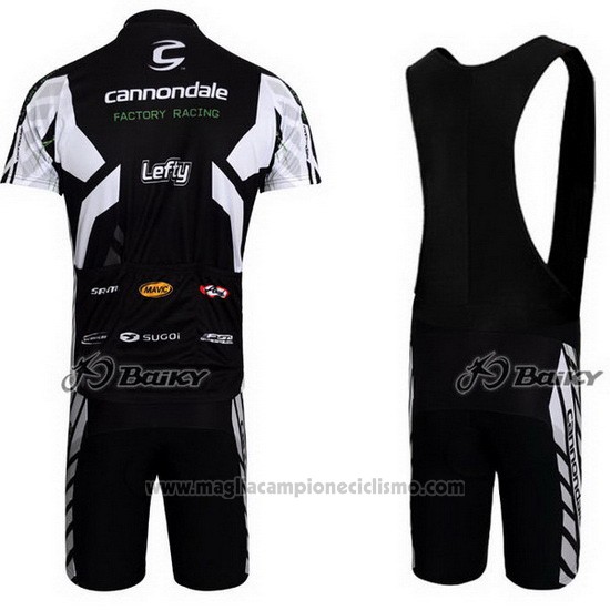 2012 Abbigliamento Ciclismo Cannondale Nero Manica Corta e Salopette